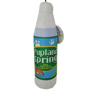 SPOT Fun Drinks Pupland Spring Plush Dog Toy  Water Bottle with Squeaker 11"